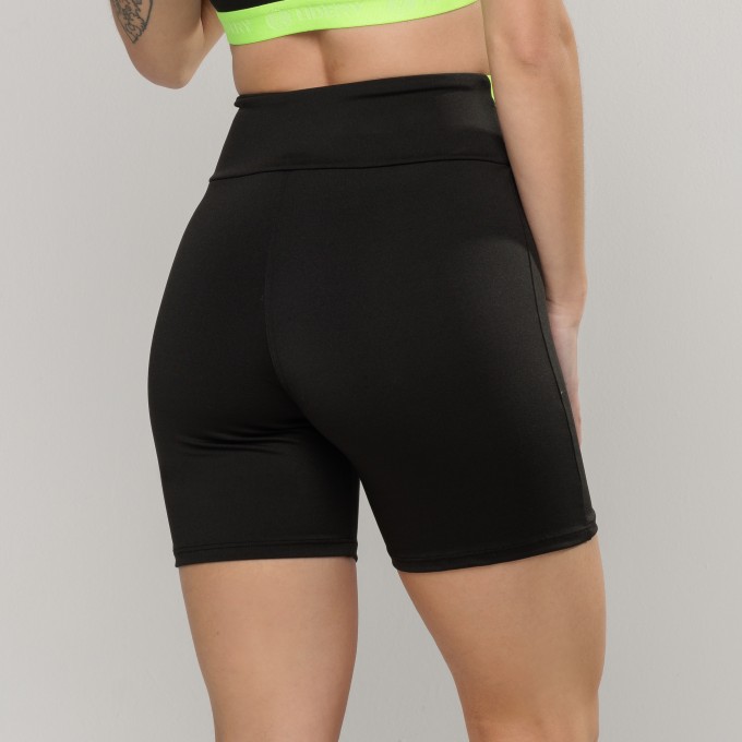 Short Cós Elástico Lidery Amarelo Neon