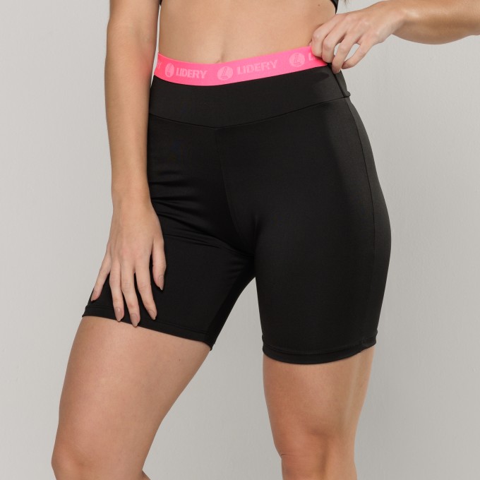 Short Cós Elástico Lidery Rosa
