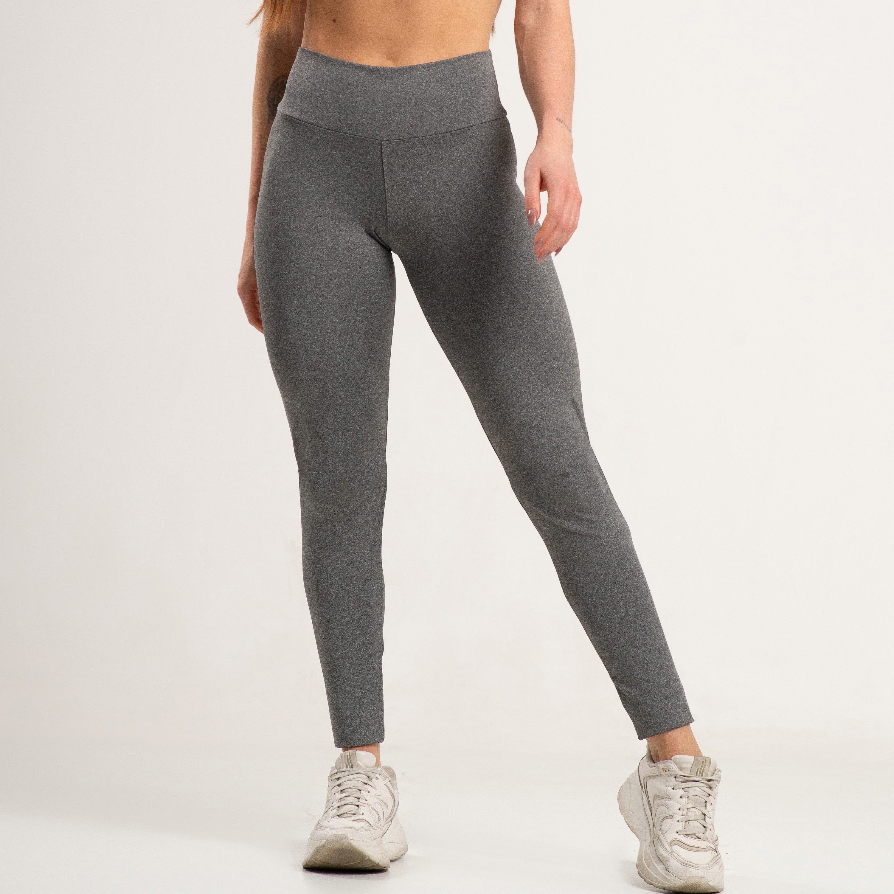 Legging Básica Lisa Cós Médio Mescla