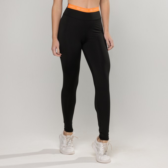 Legging Cós De Elástico Personalizado Lidery Laranja