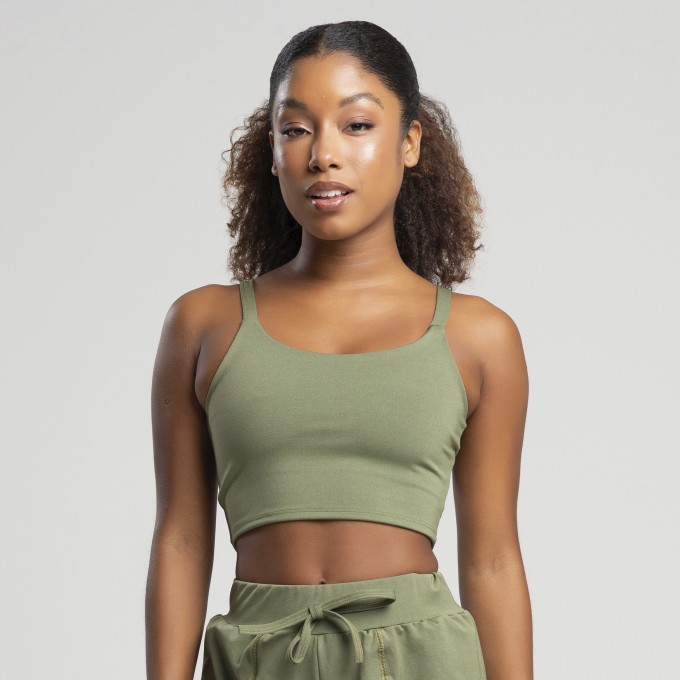 Top Cropped Embutido Militar