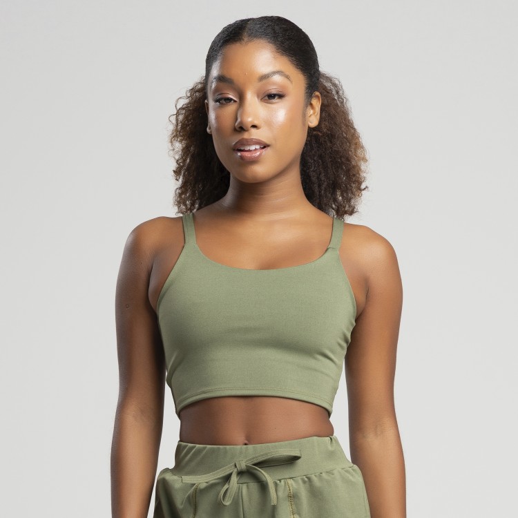Top Cropped Embutido Militar