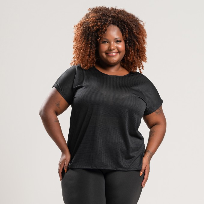 Blusa Dry Plus Size Preta