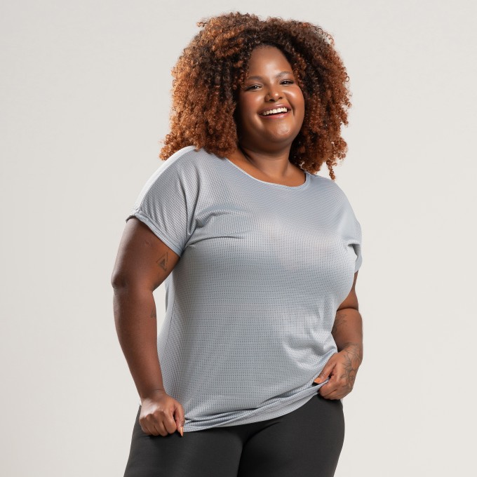 Blusa Dry Plus Size Mescla