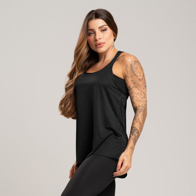 Regata Básica Dry Lisa Preta