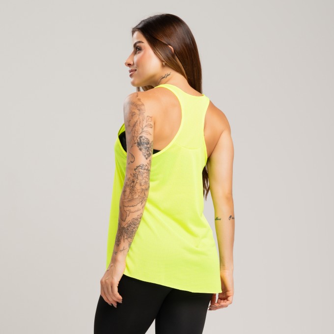 Regata Básica Dry Lisa Amarelo Neon