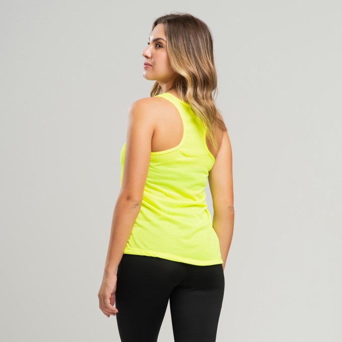 Regata Básica Dry Lisa Amarelo Neon
