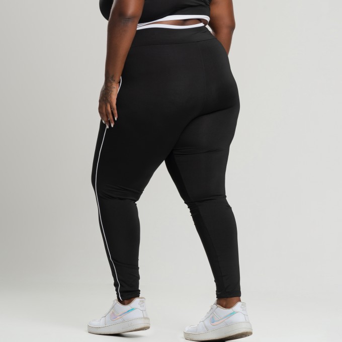 Calça Legging Plus Size com Detalhe em Vivo Branco