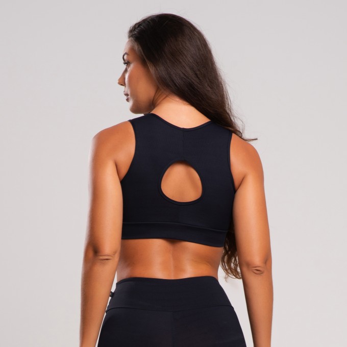 Top Nadador Fitness Canelado Poliamida