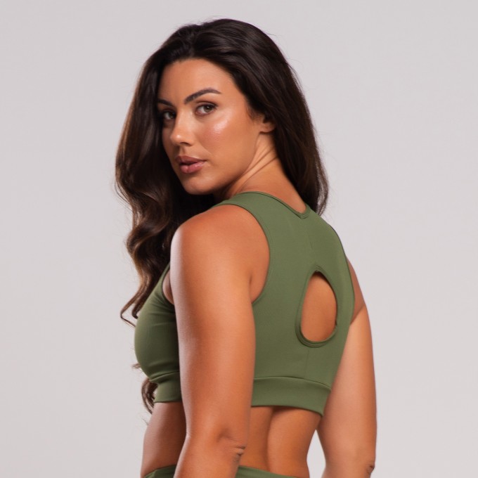 Top Nadador Fitness Canelado Poliamida