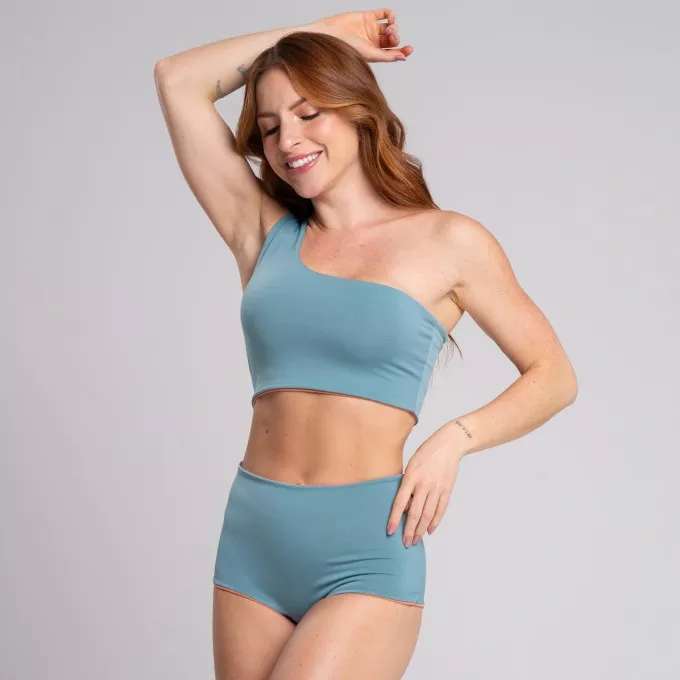 Conjunto Biquíni Hot Pant Dupla Face Sanremo e Cocada