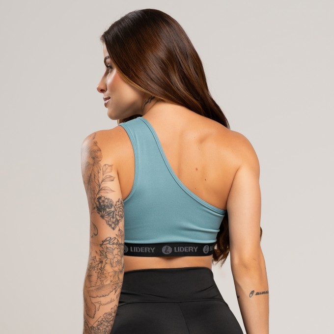 Top Feminino Fitness Cruzado no Ombro - Sanremo