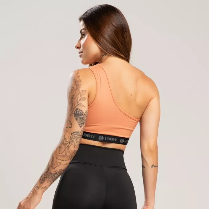 Top Feminino Fitness Cruzado no Ombro - Cocada