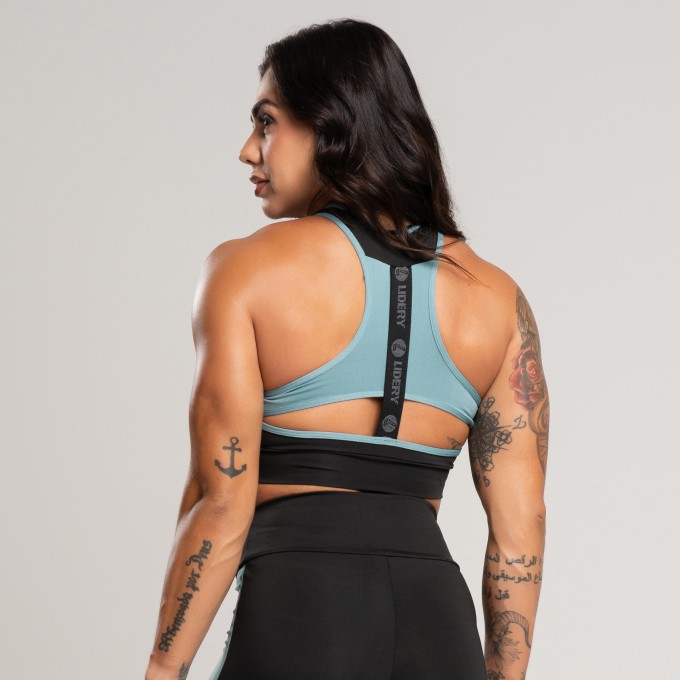 Top Nadador Elástico Personalizado Feminino Fitness - Sanremo