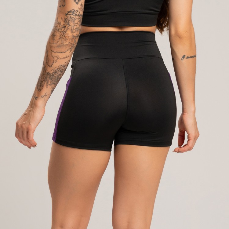 Short Fitness Up Com Bolso Preto com Ipê