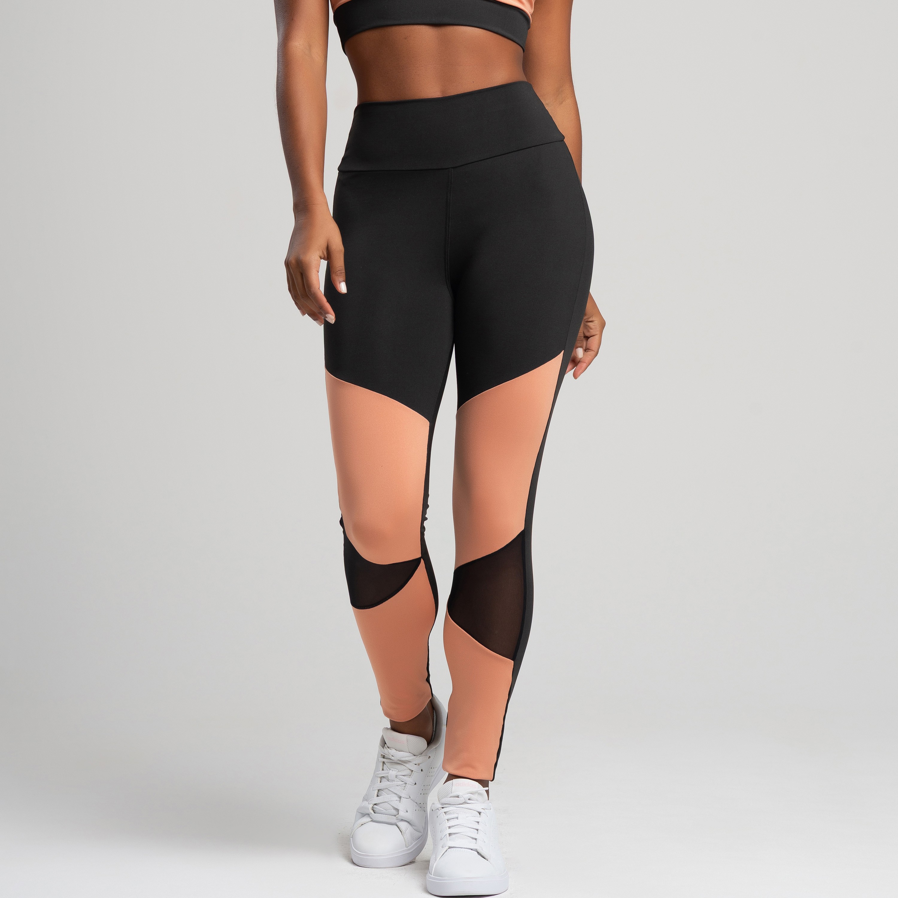 Calça Com Tela Frontal Move Preto com Cocada