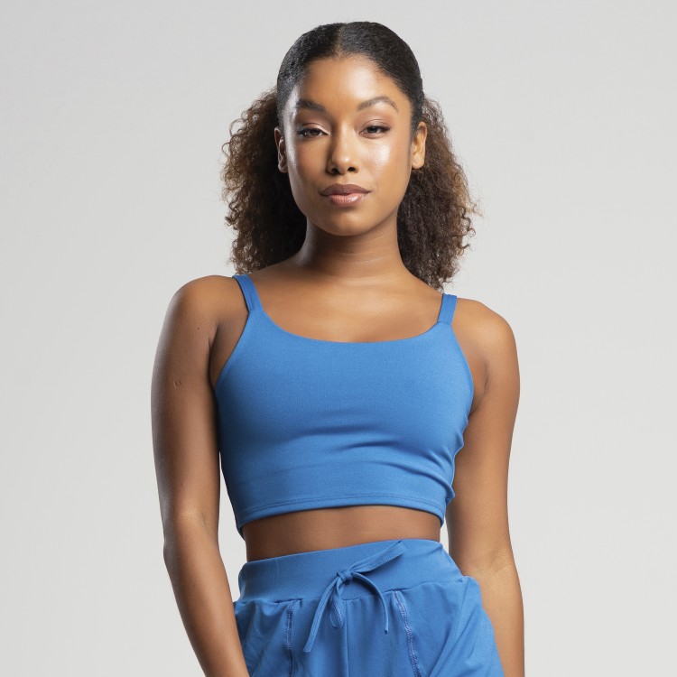 Top Cropped Embutido Marine