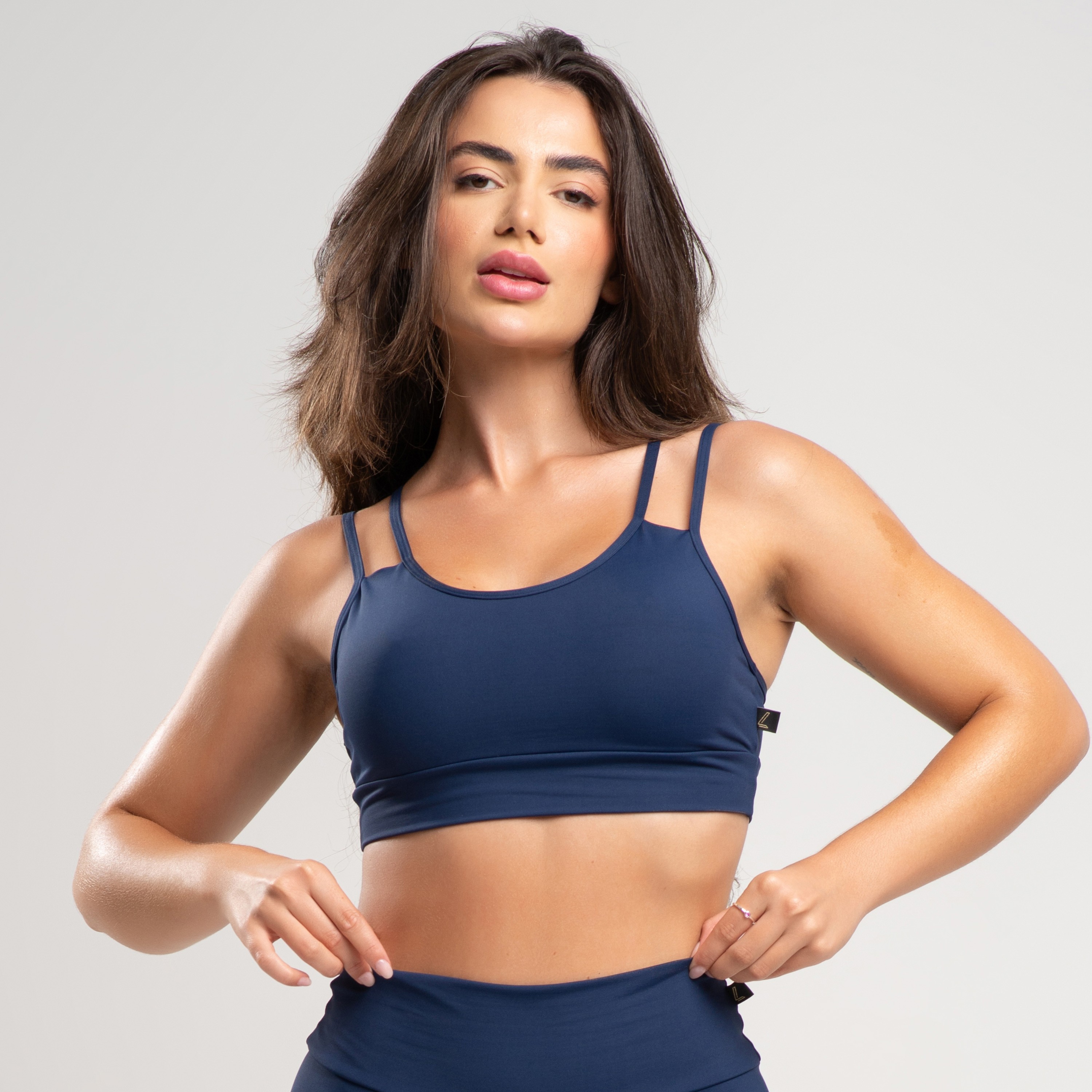 Top Fitness Alcinha Feminino Básico Marinho