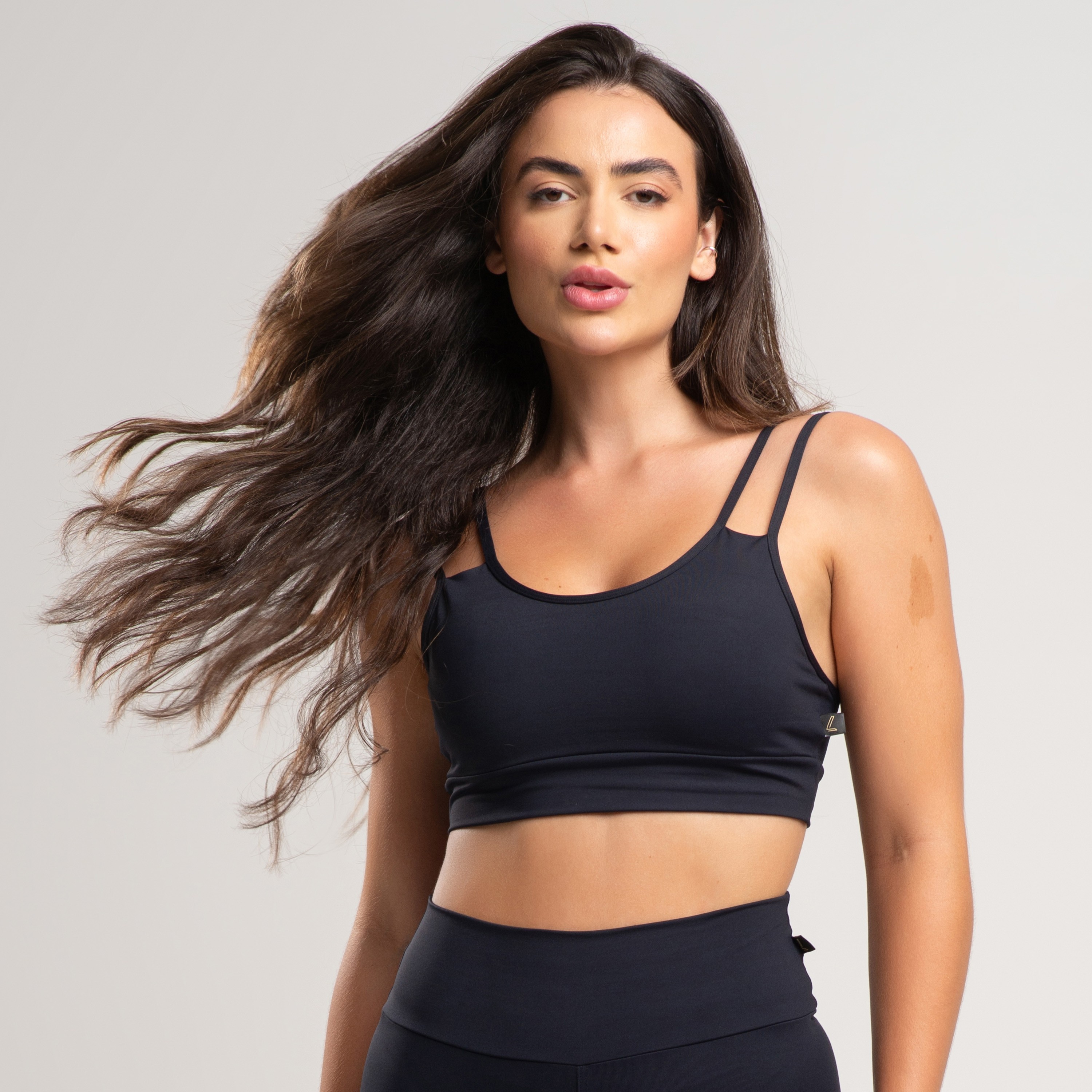 Top Fitness Alcinha Feminino Básico Preto