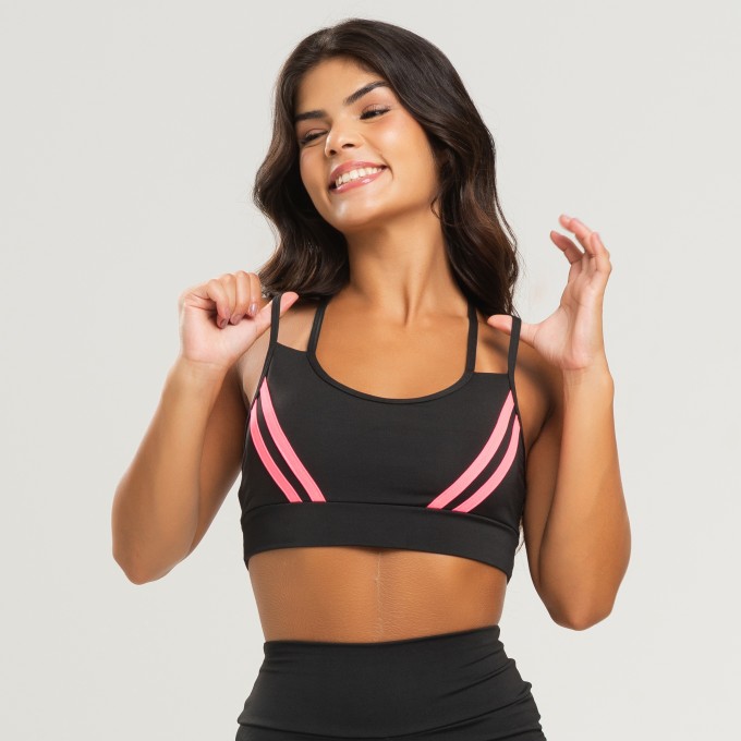 Top Alcinha Com Detalhes Em Chapado Rosa