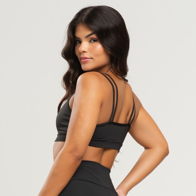 Top Básico Liso De Alcinha Preto