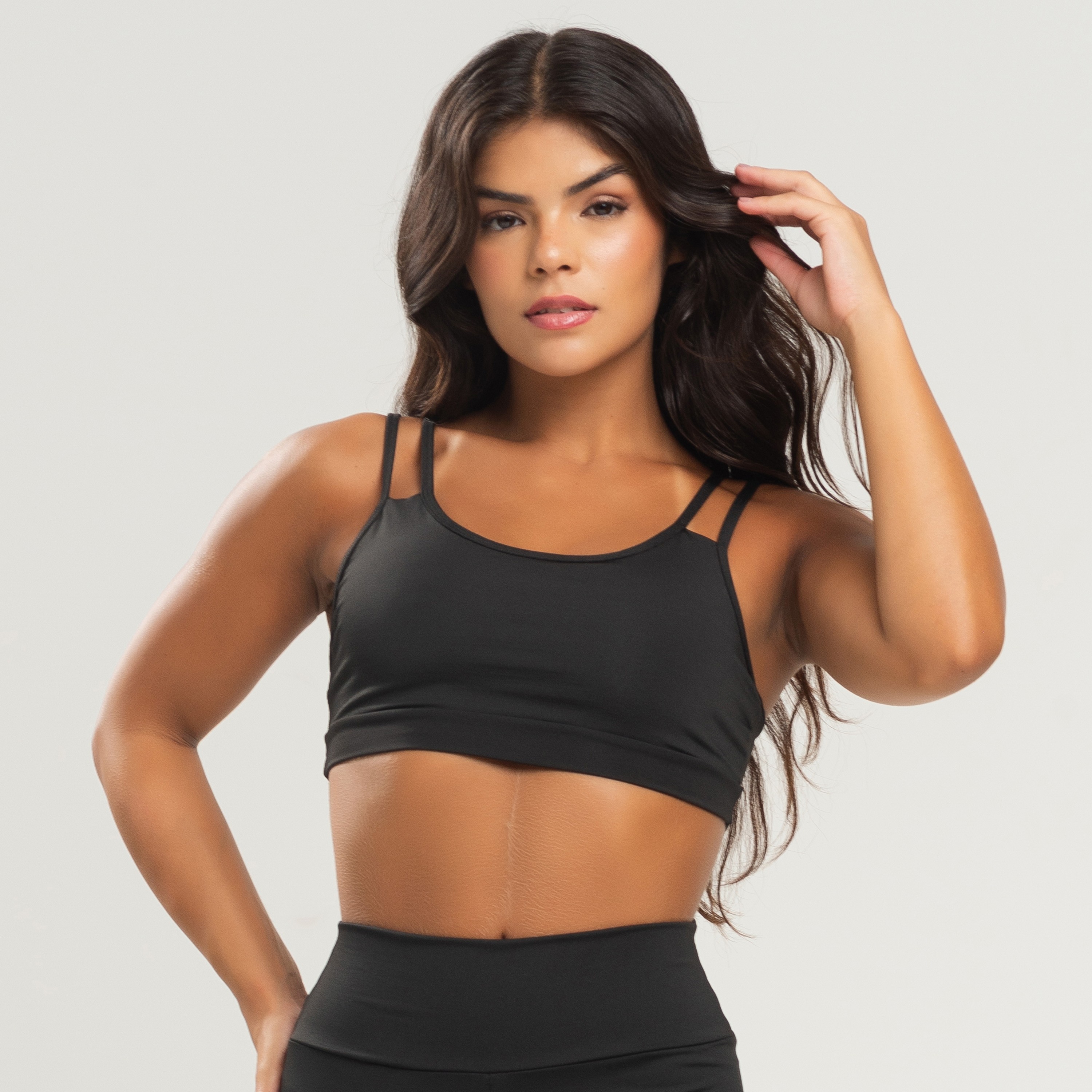 Top Básico Liso De Alcinha Preto